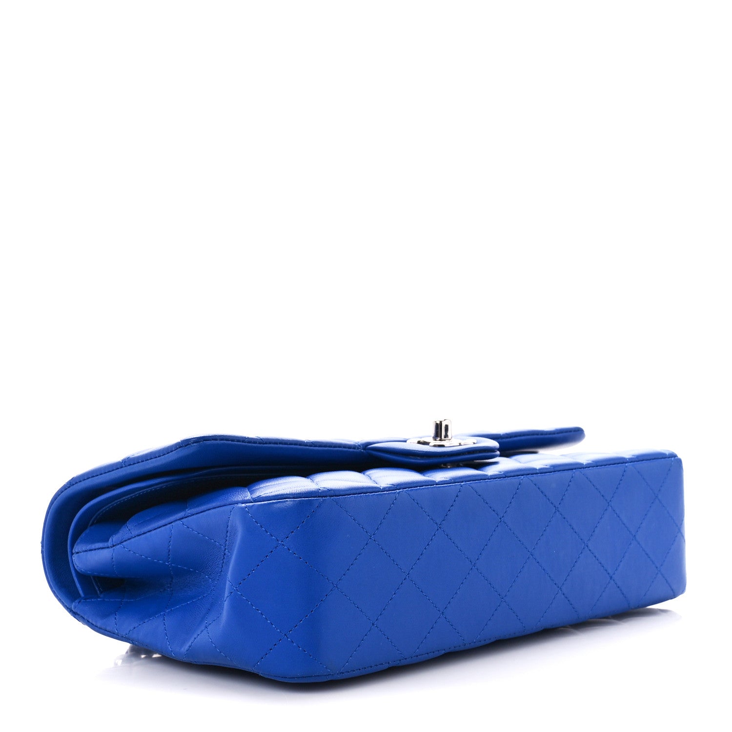 Chanel Lambskin Quilted Medium Double Flap Royal Blue 4 of 11