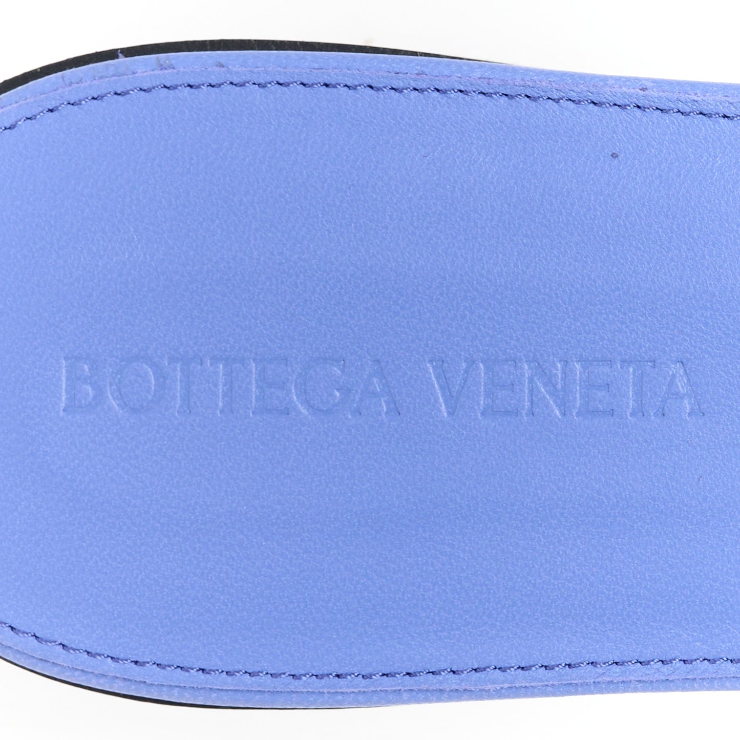 Nappa Maxi Intrecciato Lido Flat Sandals 39 Indigo