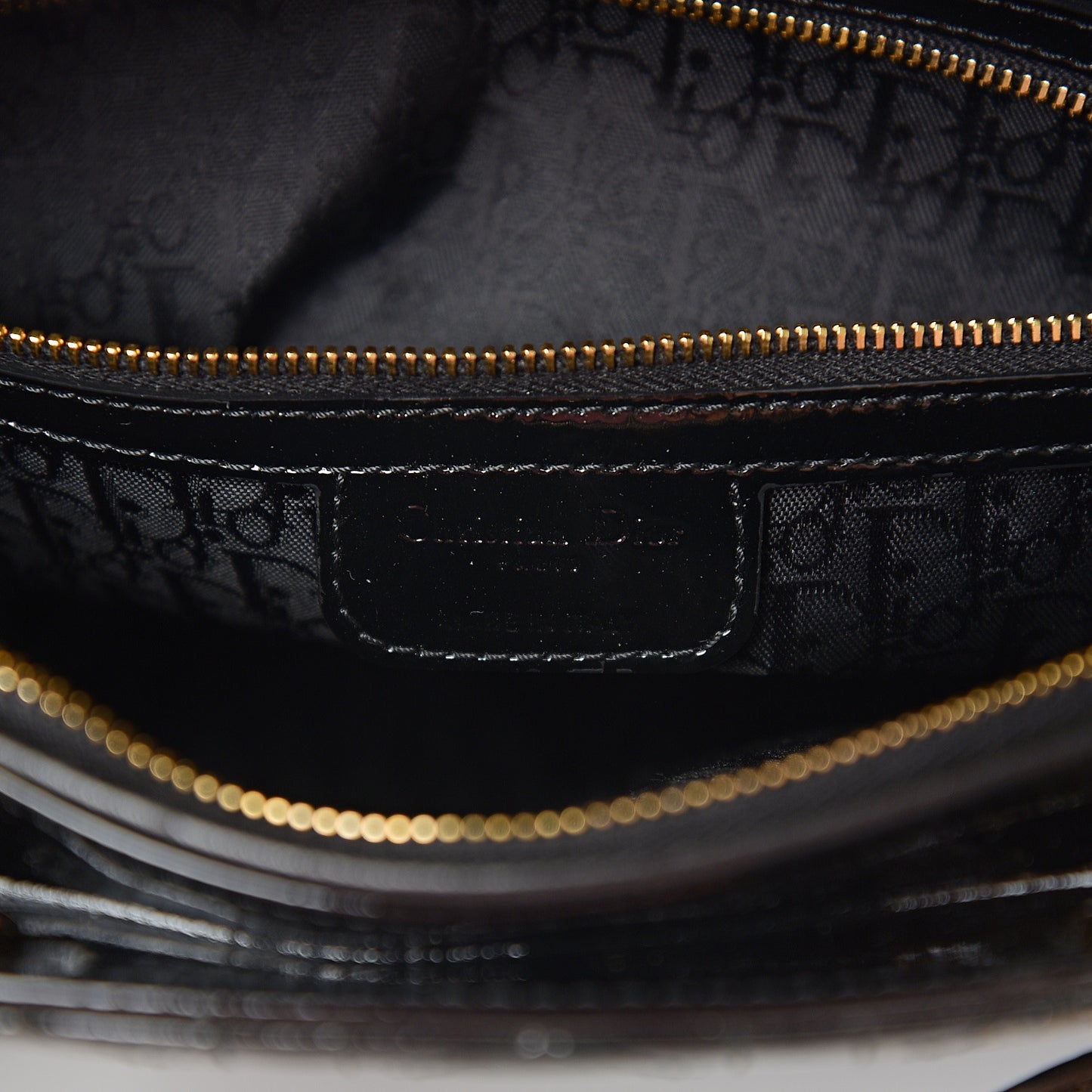Patent Cannage Large Lady Dior Black