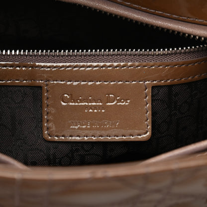 Christian Dior Patent Cannage Large Lady Dior Brown 6 of 14
