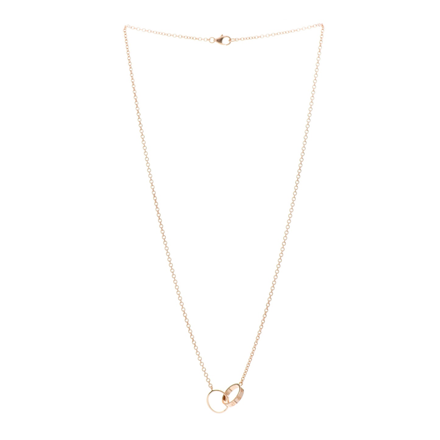 18K Pink Gold Interlocking LOVE Necklace