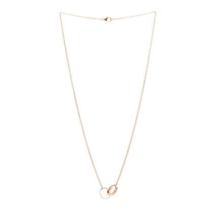 Cartier 18K Pink Gold Interlocking LOVE Necklace 3 of 6