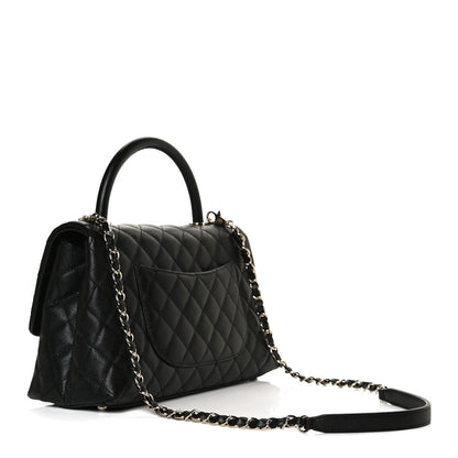 Chanel Caviar Quilted Small Coco Handle Flap Black 3 of 12