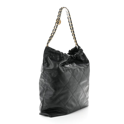 Chanel Shiny Calfskin Quilted Large Chanel 22 Black 7 of 23