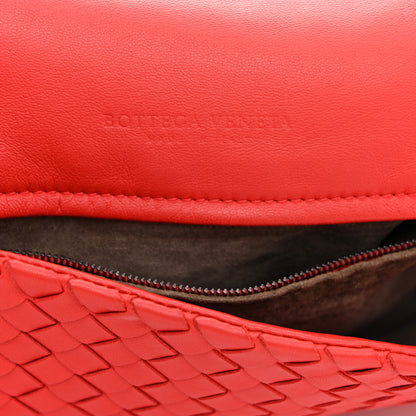 Bottega Veneta Nappa Intrecciato Messenger Bag Red 6 of 13