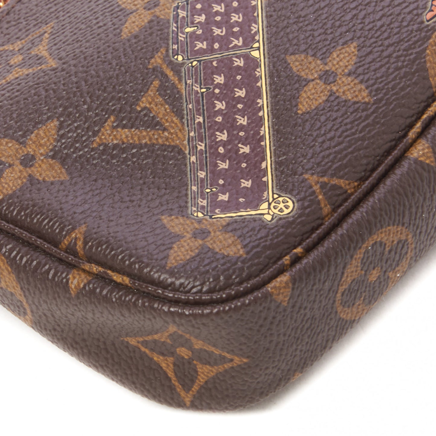 Monogram Illustre Mini Pochette Accessories Rose