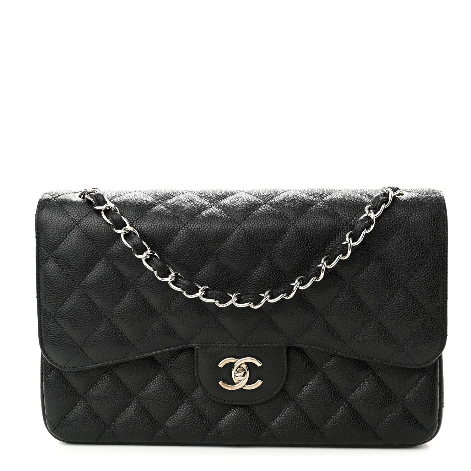 Chanel Caviar Quilted Jumbo Double Flap Black 1 of 12