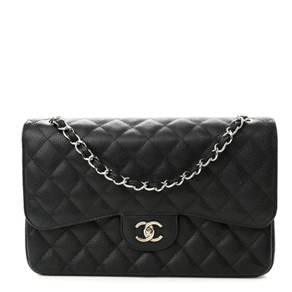 Chanel Caviar Quilted Jumbo Double Flap Black 1 of 12