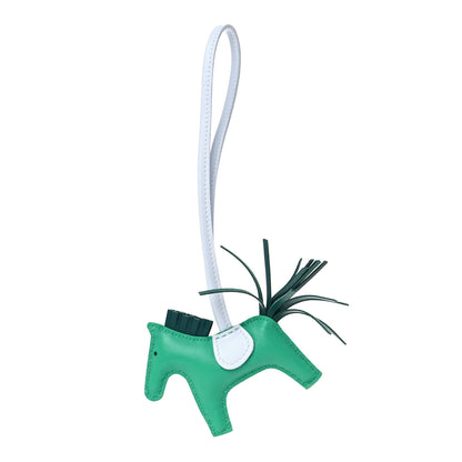 Hermes Milo Lambskin Grigri Rodeo Horse Bag Charm PM Menthe Malachite Brume 1 of 4