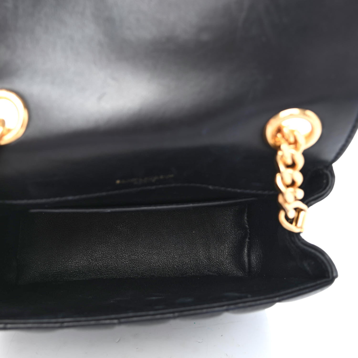 Saint Laurent Lambskin Matelasse Monogram Small Vicky Chain Bag Black 4 of 4