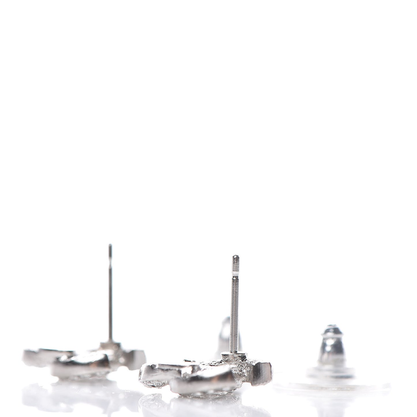Crystal CC Earrings Silver