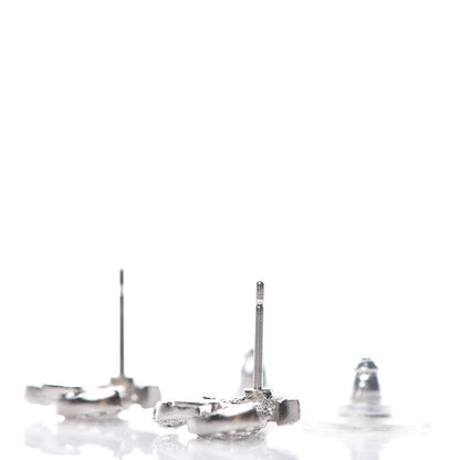 Chanel Crystal CC Earrings Silver 3 of 5