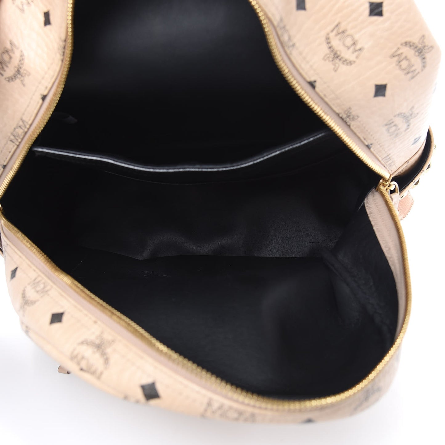 Visetos Medium Side Studs Stark Backpack Beige