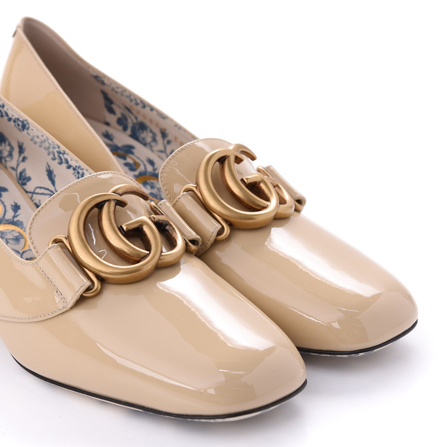 Vernice GG Victoire 55mm Loafer Pumps 38.5 Sand Storm