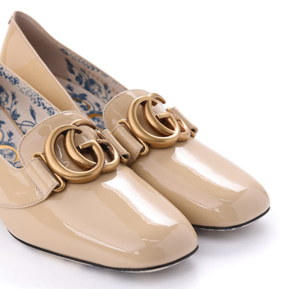 Gucci Vernice GG Victoire 55mm Loafer Pumps 38.5 Sand Storm 11 of 12