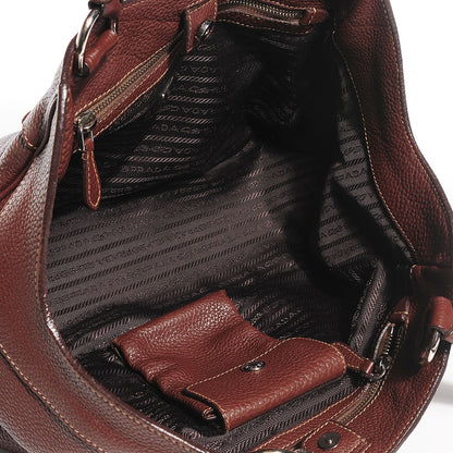 Prada Vitello Daino Small Tote Bruciato 5 of 9