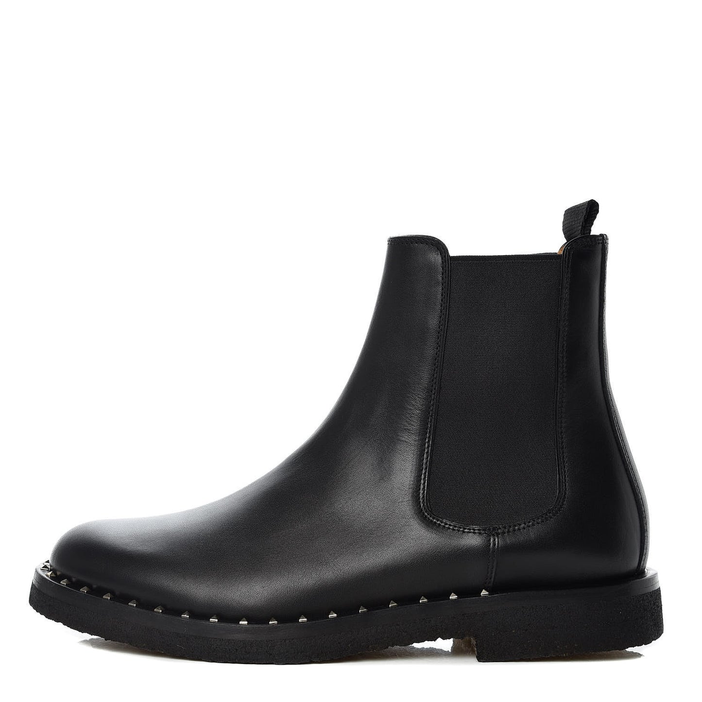 Calfskin Soul Rockstud Beatle Chelsea Ankle Boots 41 Black