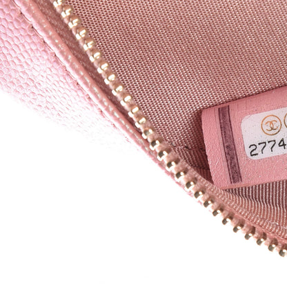 Chanel Iridescent Caviar Resin Quilted Round Clutch With Chain Pink 7 of 8