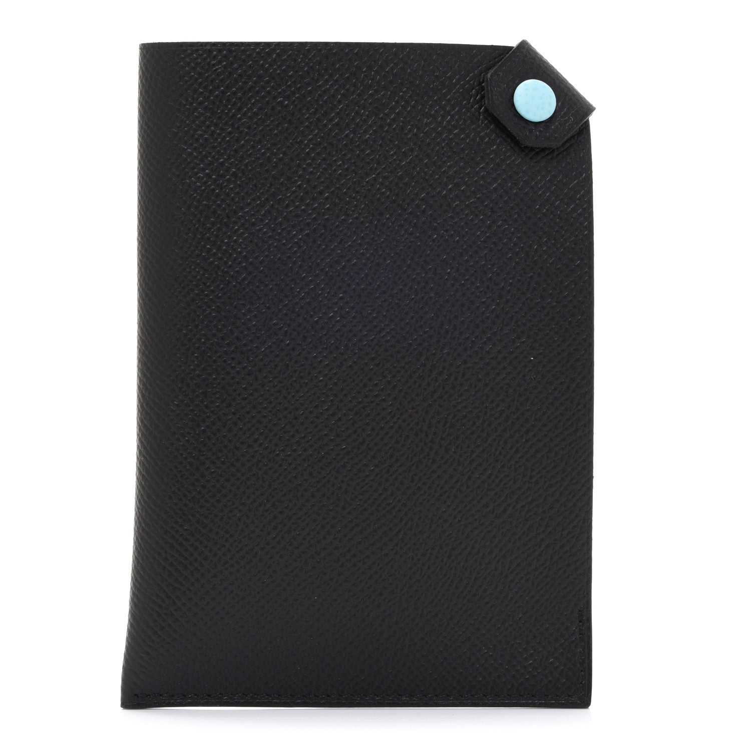 Hermes Epsom Tarmac Dot PM Passport Holder Black Bleu 1 of 8