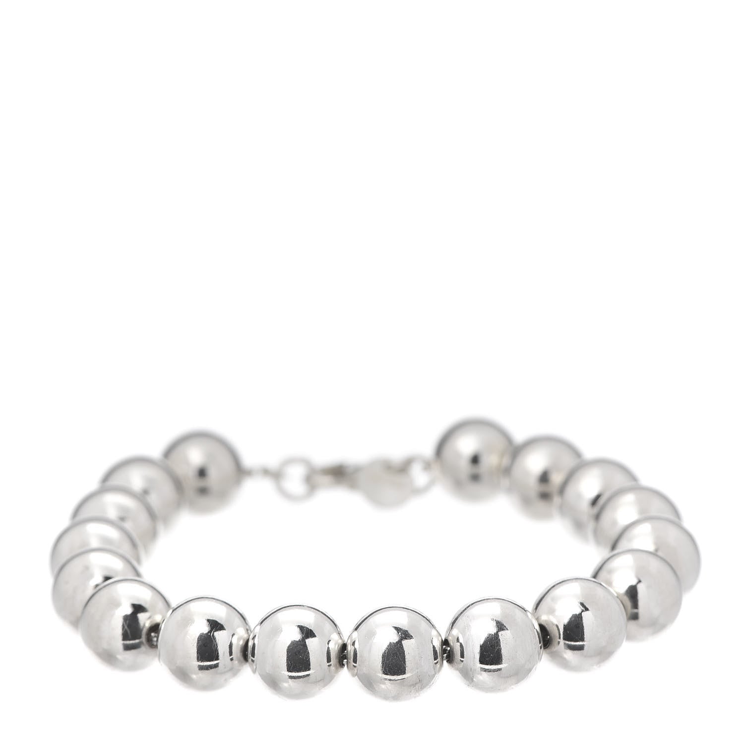 Tiffany Sterling Silver 10mm HardWear Ball Bracelet 1 of 5