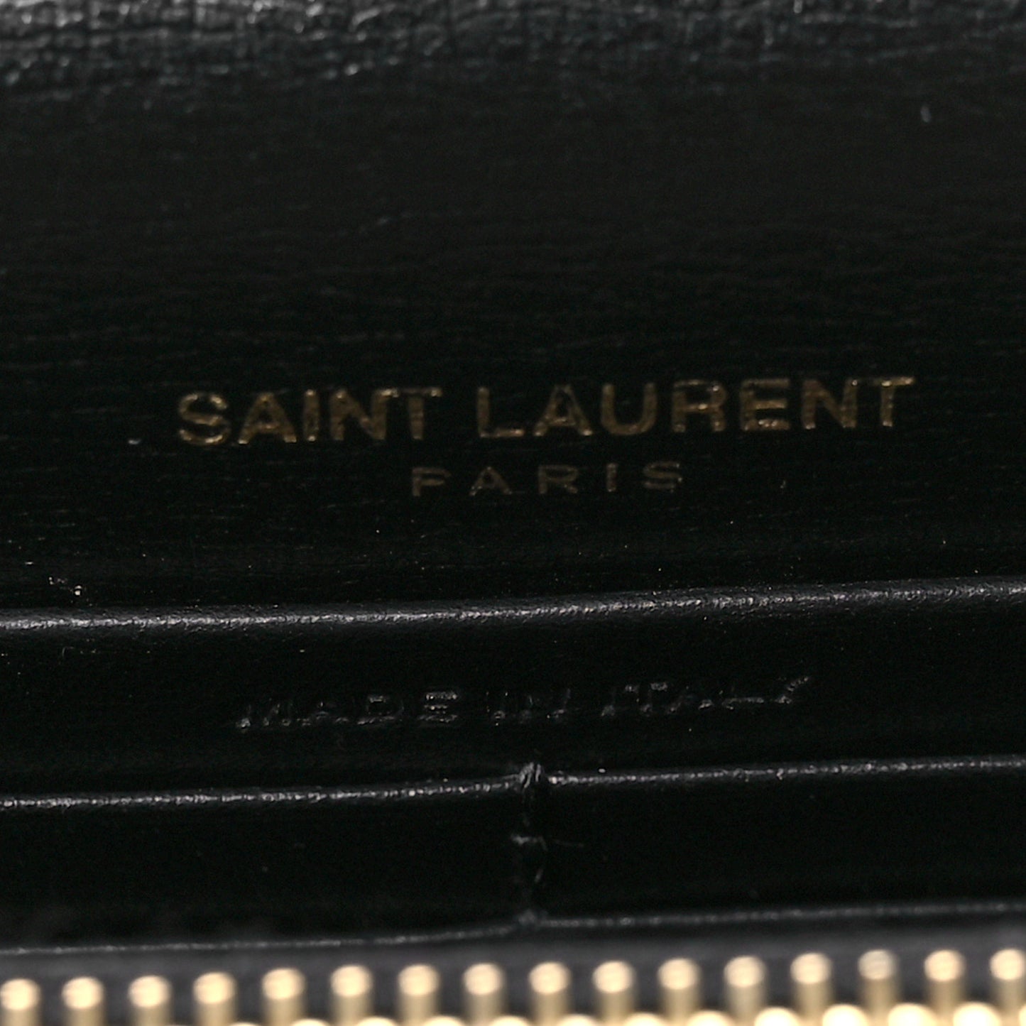 Calfskin Monogram Sunset Chain Wallet Black