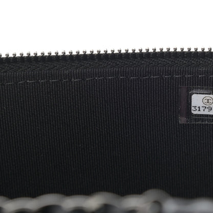 Chanel Velvet Quilted Small Vanity Case With Chain Black 7 of 11