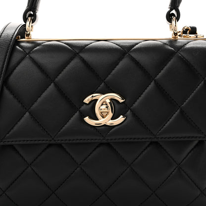 Chanel Lambskin Quilted Small Trendy CC Dual Handle Flap Bag Black 8 of 12