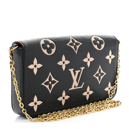 Louis Vuitton Empreinte Monogram Giant Felicie Pochette Black Beige 4 of 11