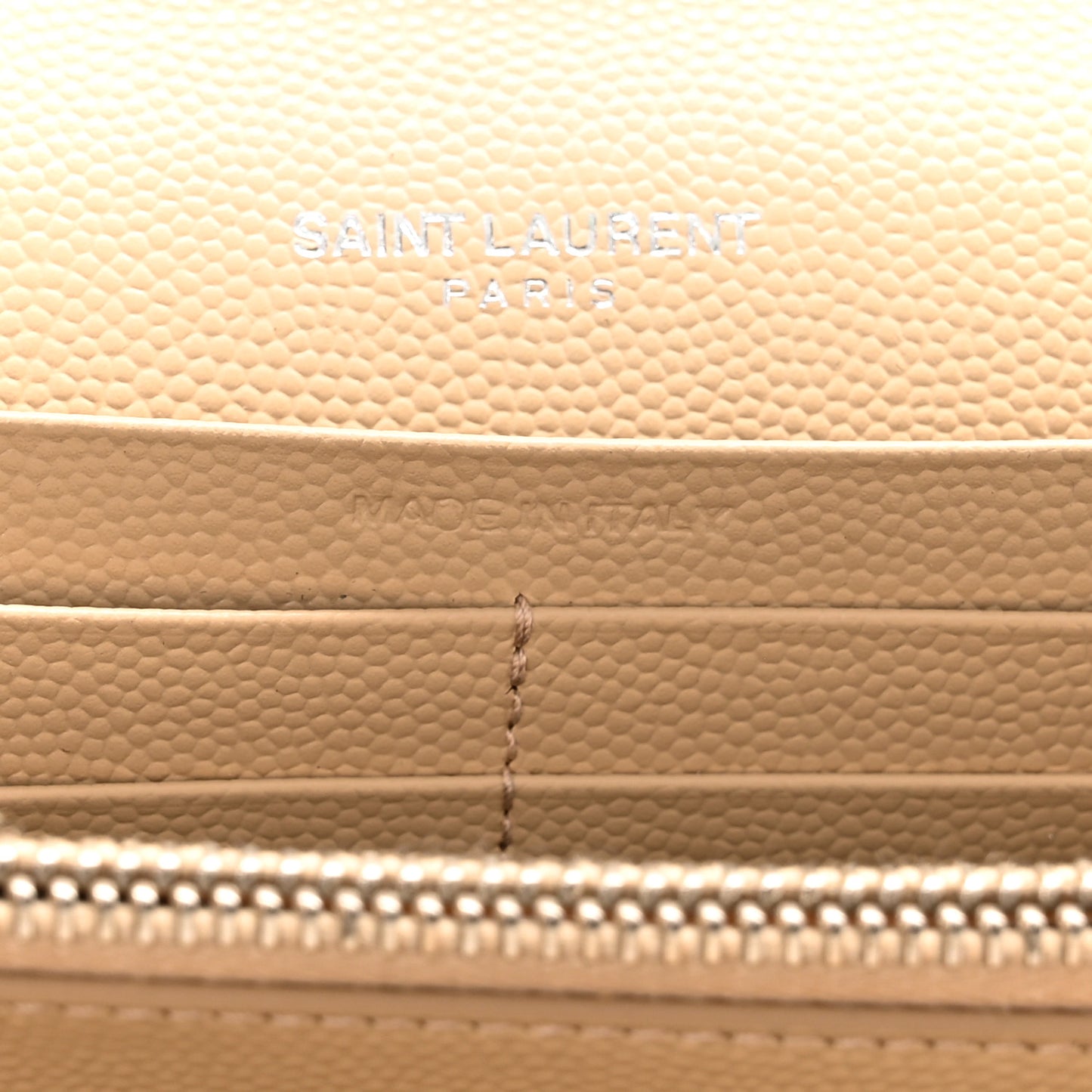 Grain De Poudre Matelasse Chevron Monogram Chain Wallet Nude Powder