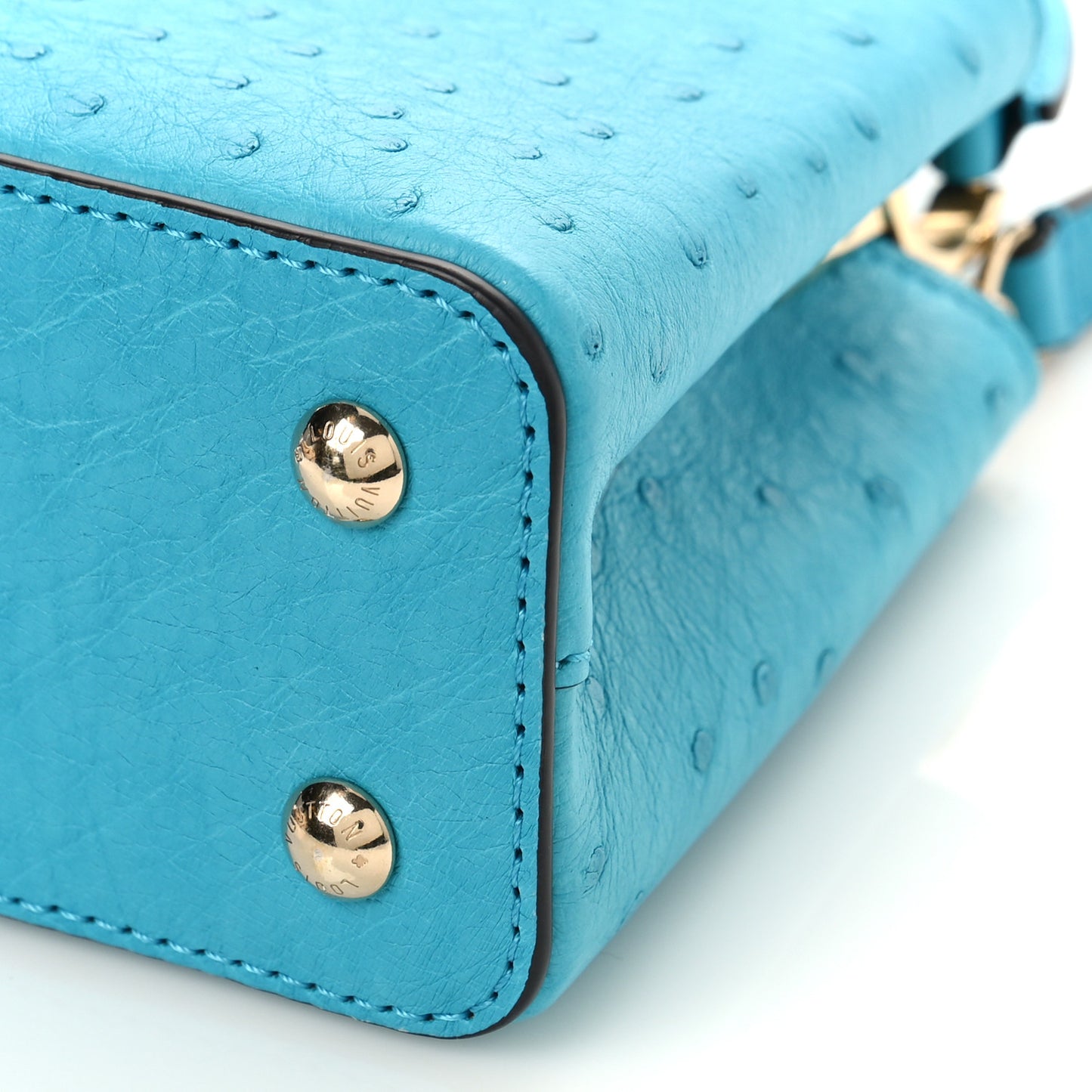 Ostrich Capucines Mini Candy Blue