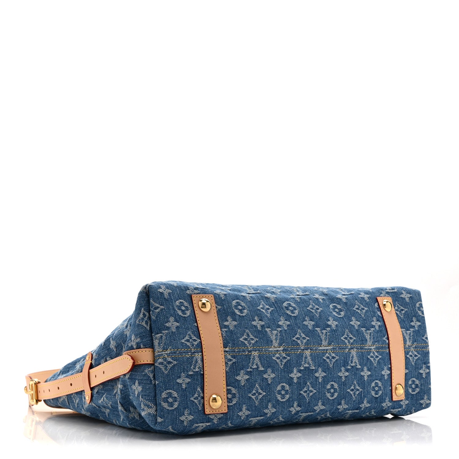 Louis Vuitton Monogram Denim CarryAll MM Blue 5 of 10