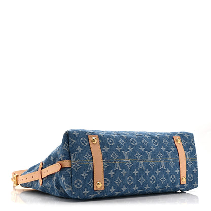 Louis Vuitton Monogram Denim CarryAll MM Blue 5 of 10