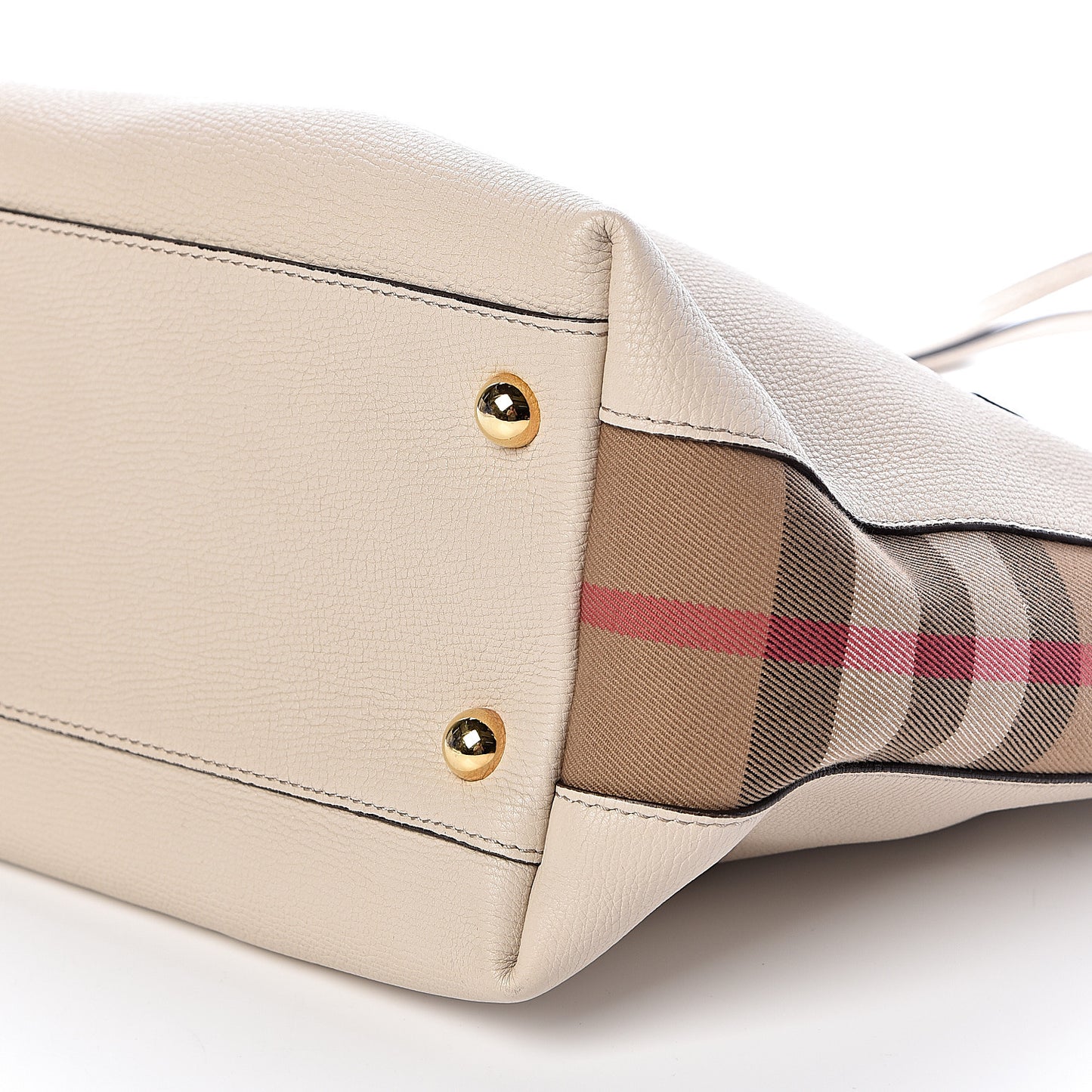 Derby Calfskin House Check Medium Welburn Tote Limestone