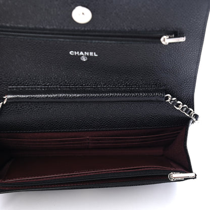 Chanel Caviar Quilted Wallet On Chain WOC Black 4 of 5