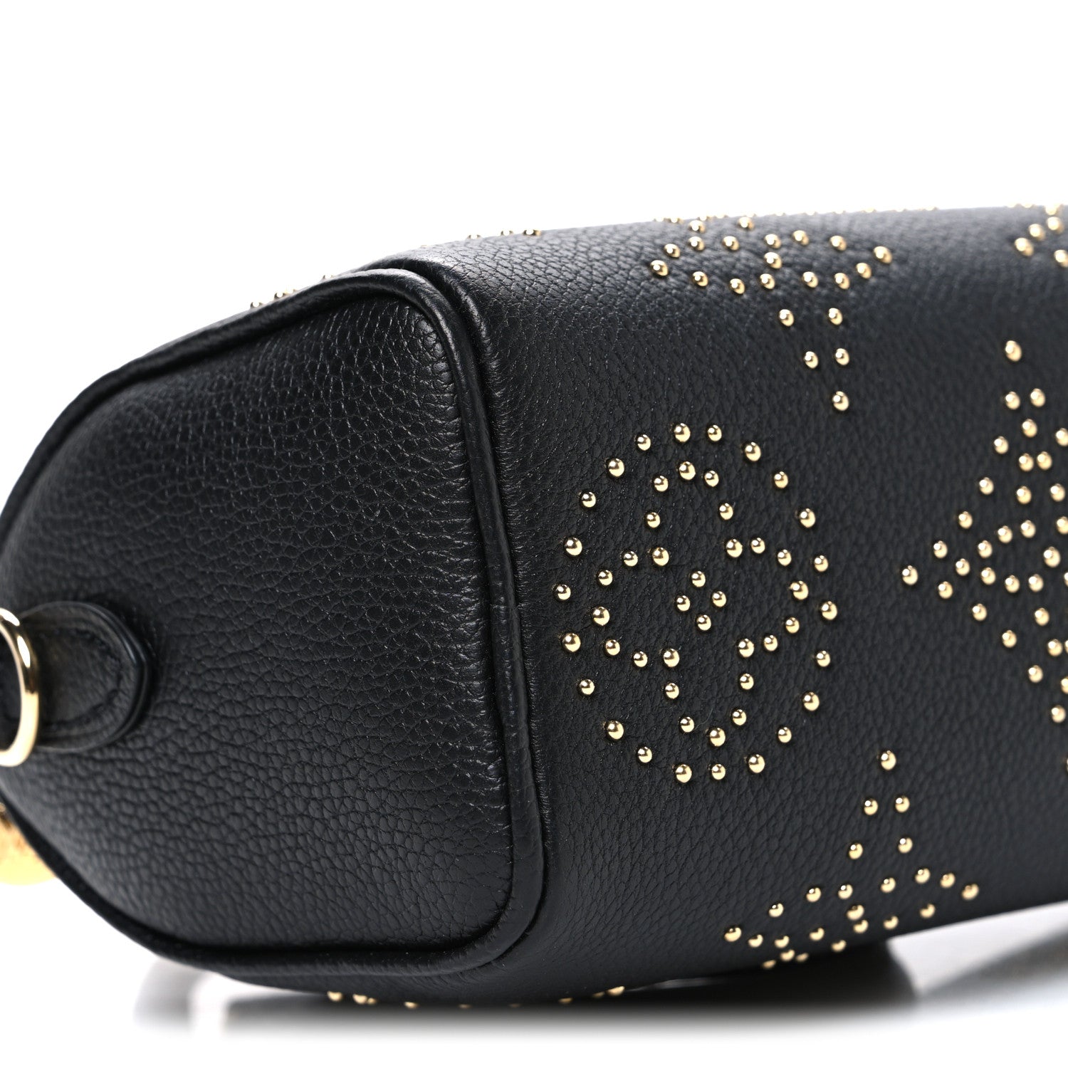 Louis Vuitton Grained Calfskin Studded Monogram Giant Nano Speedy Black 8 of 9
