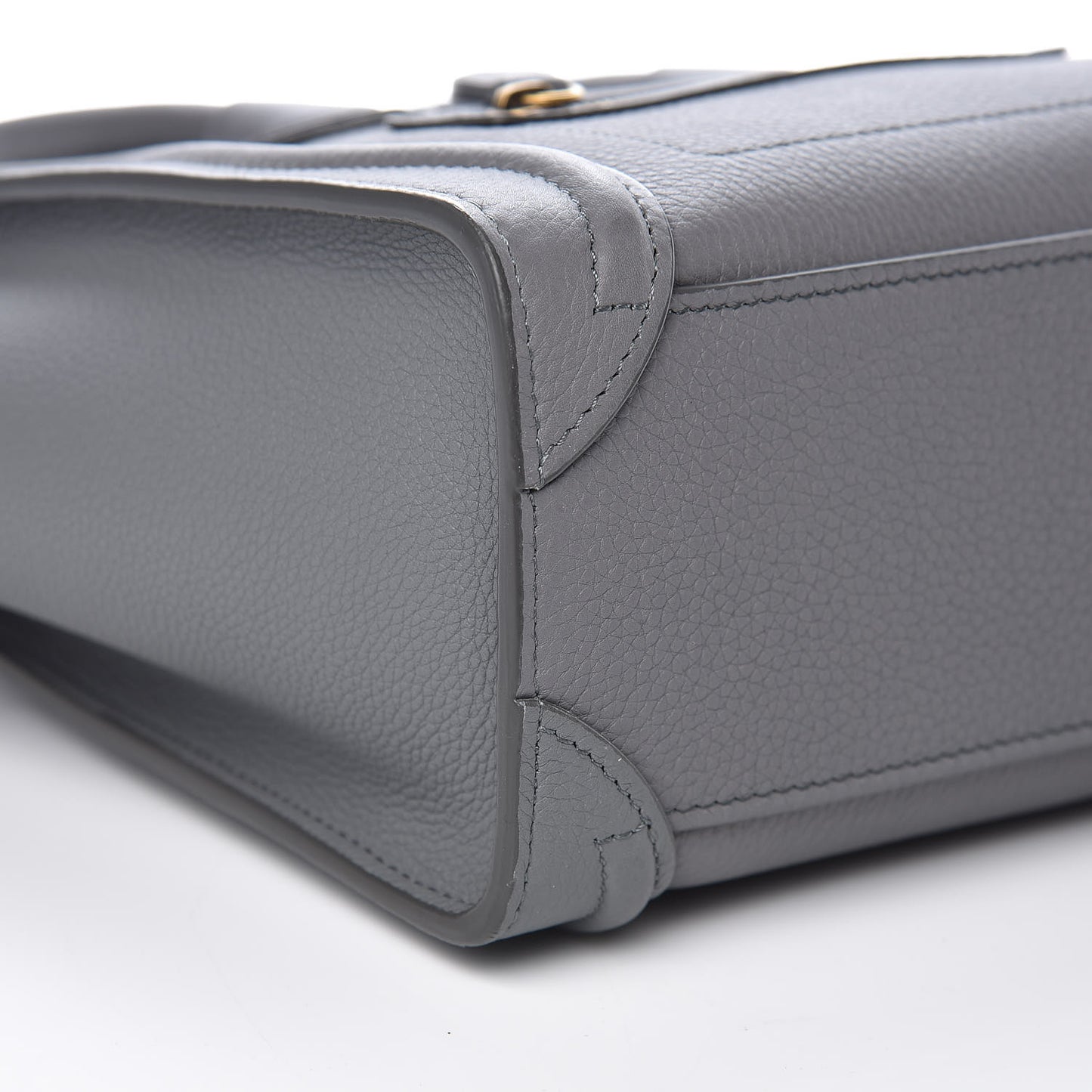 Drummed Calfskin Nano Luggage Kohl