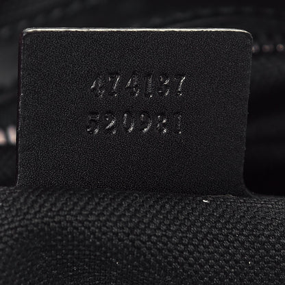 Gucci GG Supreme Monogram Appia Calfskin Web Flat Messenger Bag Black Grey 7 of 12