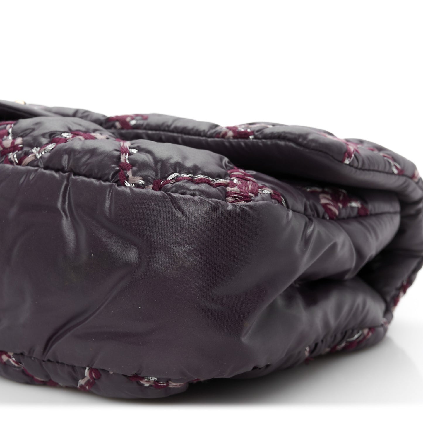 Nylon Quilted Tweed on Stitch Medium Bubble Flap Purple