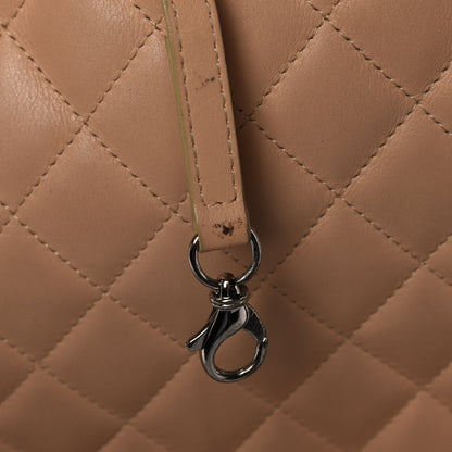 Chanel Calfskin Quilted Large Cambon Tote Beige Black 12 of 13