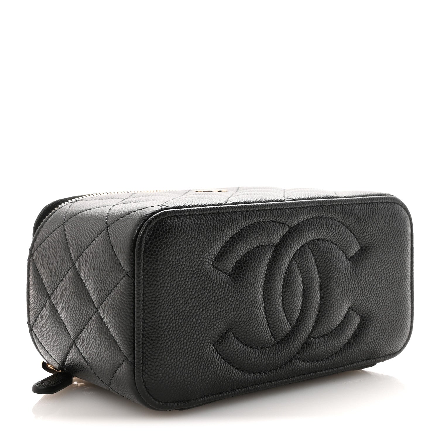 Chanel Caviar Quilted Small Vanity Case With Chain Black 4 of 11