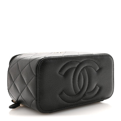Chanel Caviar Quilted Small Vanity Case With Chain Black 4 of 11