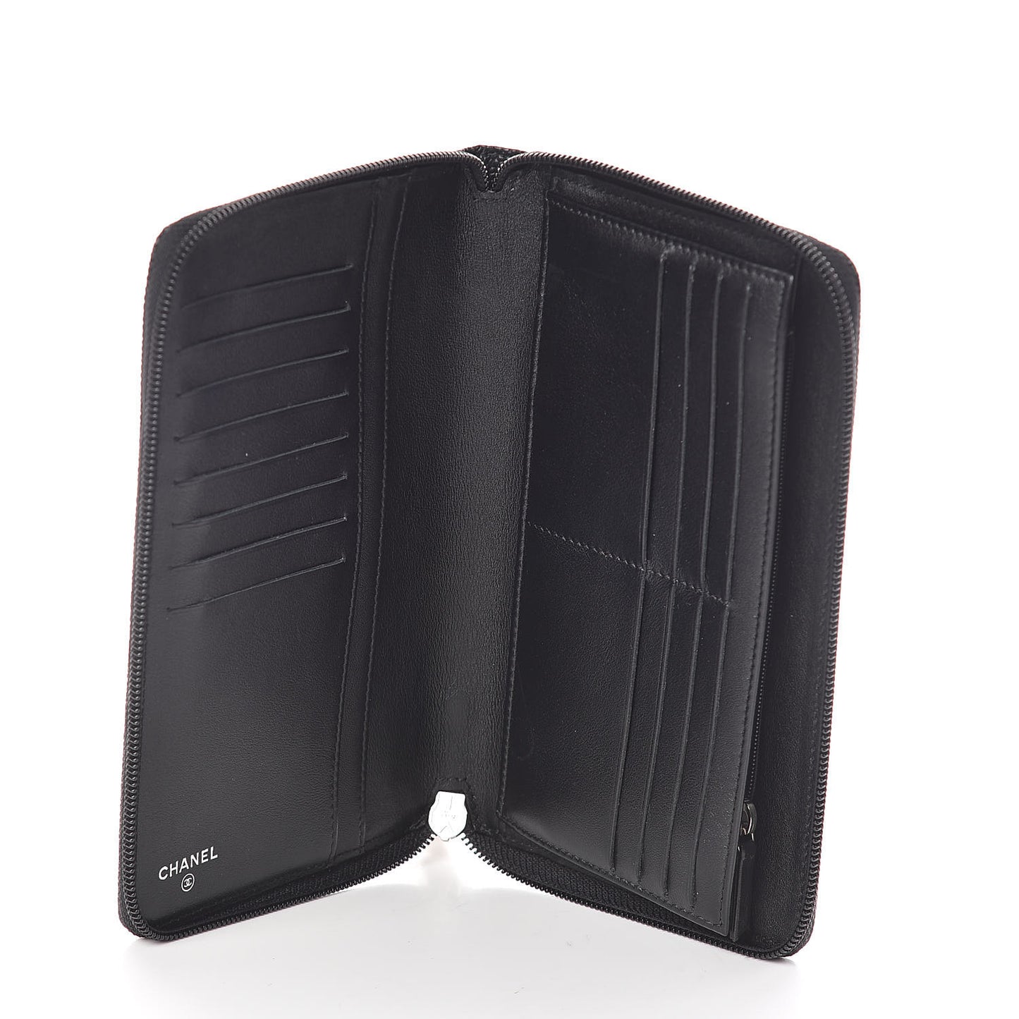 Caviar Timeless Travel Zip Wallet Black