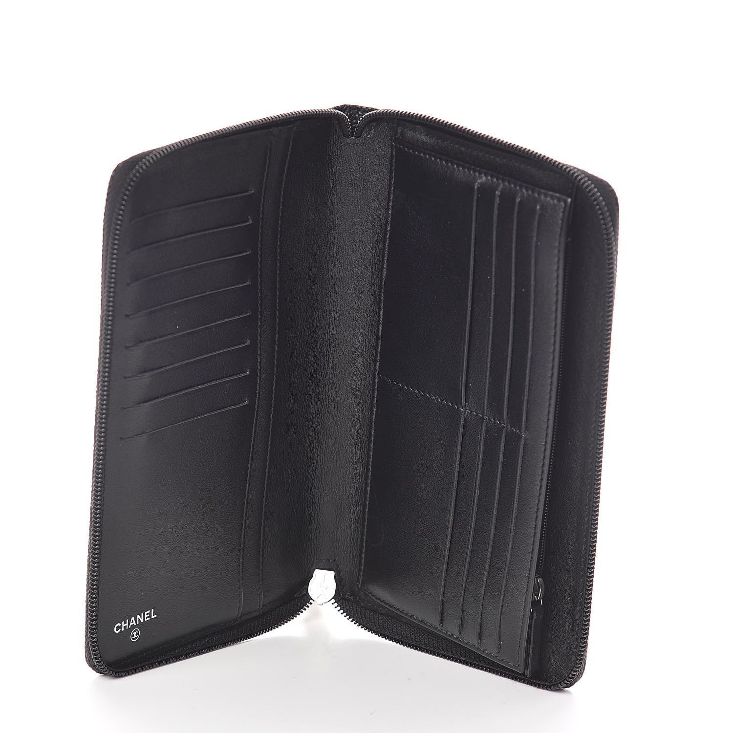 Chanel Caviar Timeless Travel Zip Wallet Black 5 of 6
