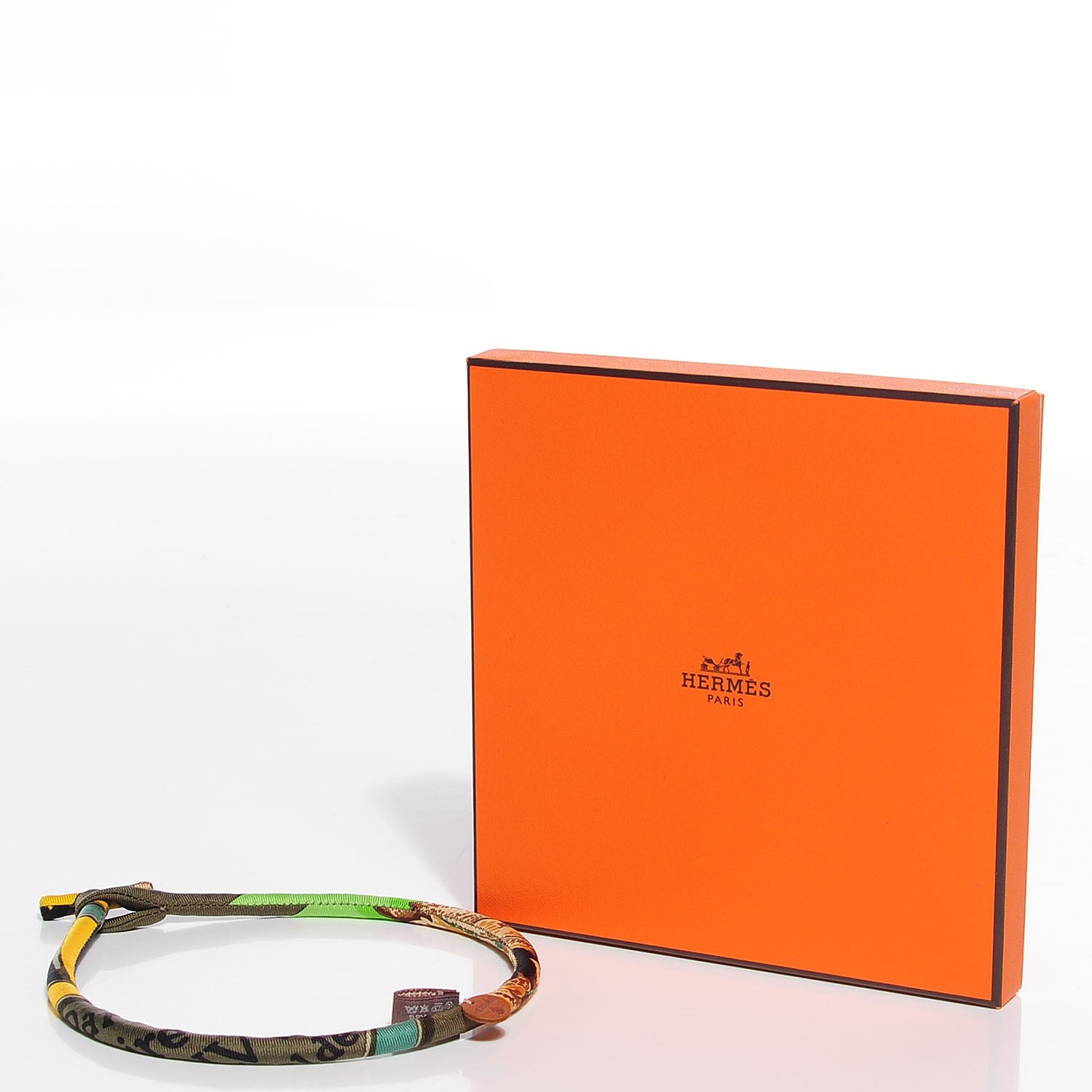 Hermes Silk Collier En Soie Petit H Necklace 6 of 6