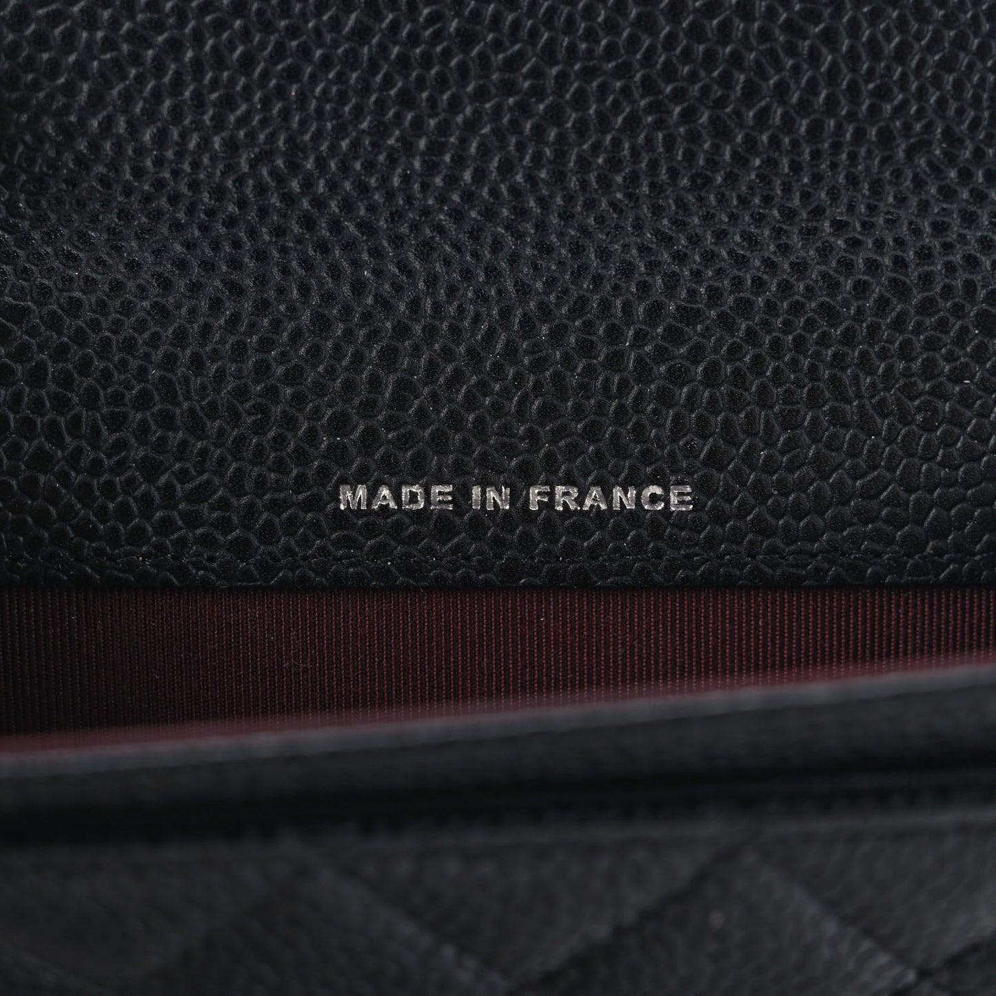 Caviar Quilted Flap Card Holder Wallet Black