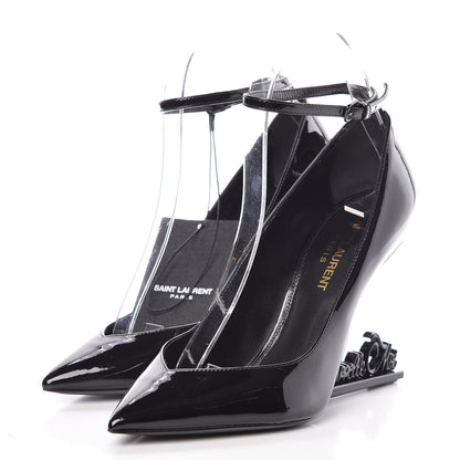 Saint Laurent Patent Opyum Appelle Moi Ankle Strap Pump 36 Black 3 of 12