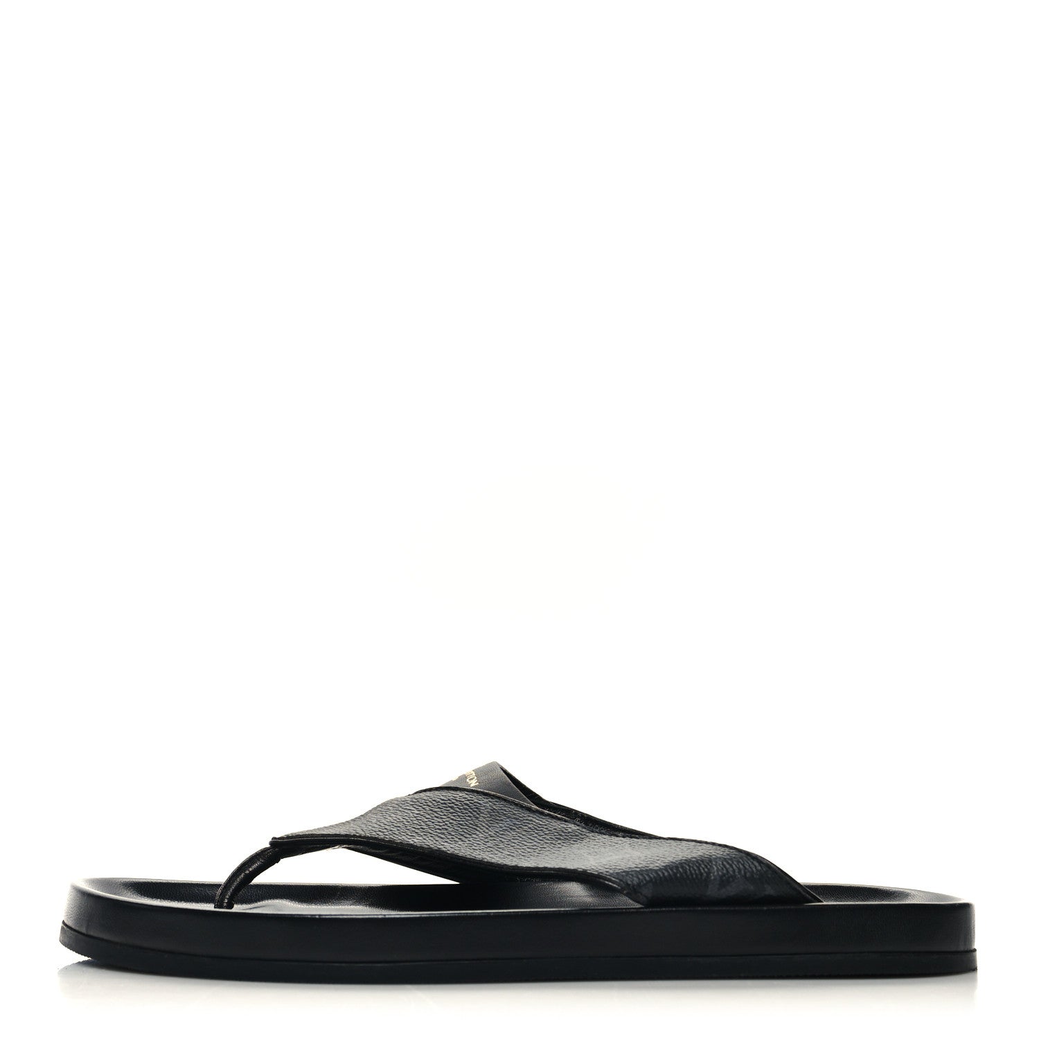 Louis Vuitton Monogram Eclipse Mens Mirabeau Thong Sandals 8.5 1 of 7