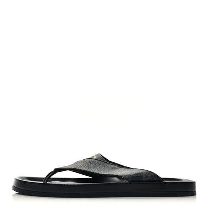 Louis Vuitton Monogram Eclipse Mens Mirabeau Thong Sandals 8.5 1 of 7
