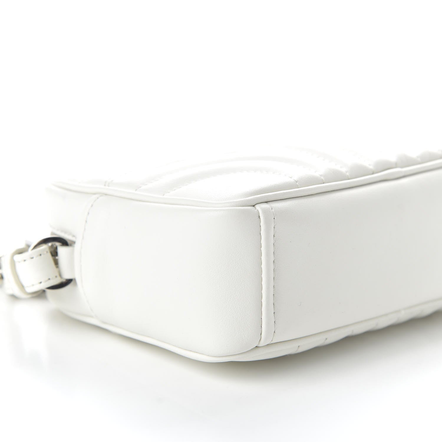 Prada Soft Calfskin Diagramme Crossbody Bag White 6 of 9