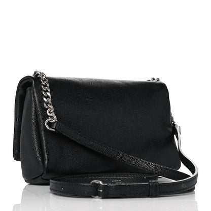 Saint Laurent Grain De Poudre Monogram Toy West Hollywood Fold-Over Bag Black 3 of 10